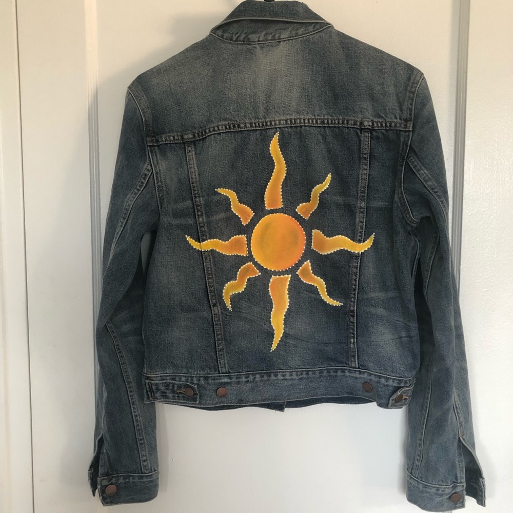 Hand painted Denim GAP jacket